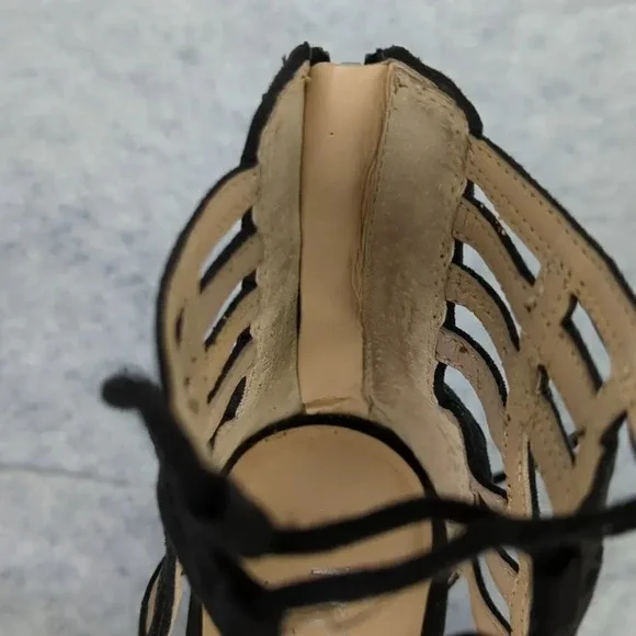 Franco Sarto Ankle Tie Sandals With Chunky High Heels The "Ernie" - Picture 9 of 17